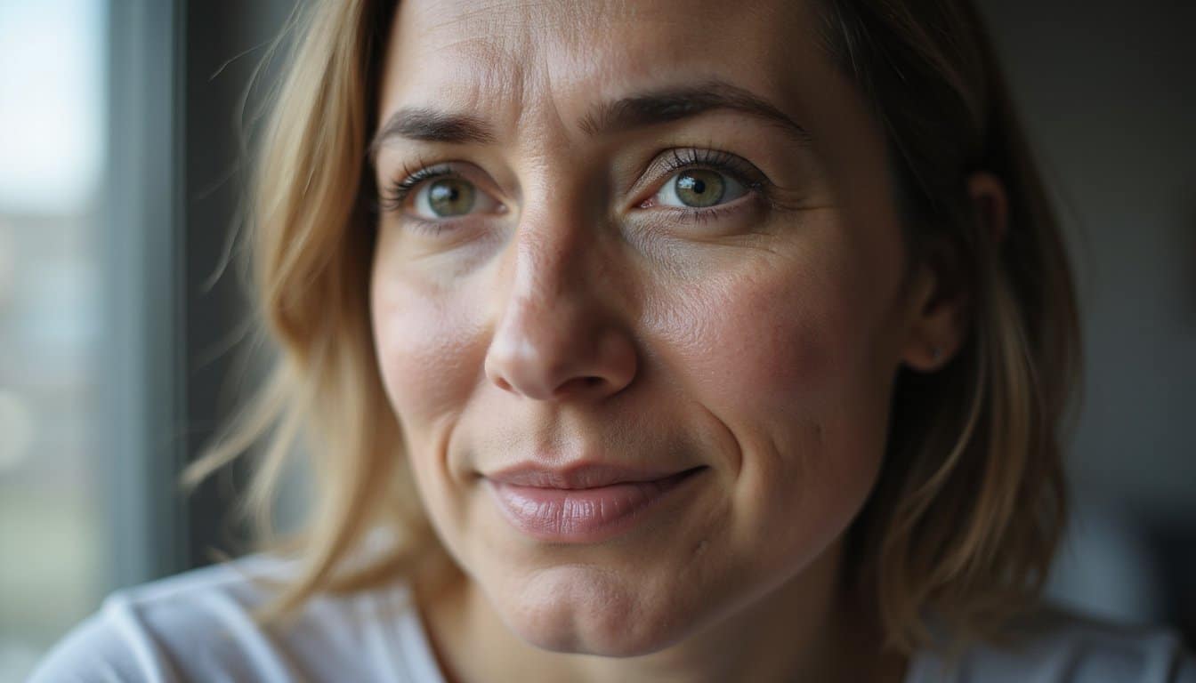 Calm, reflective moment of a person during cocaine detox