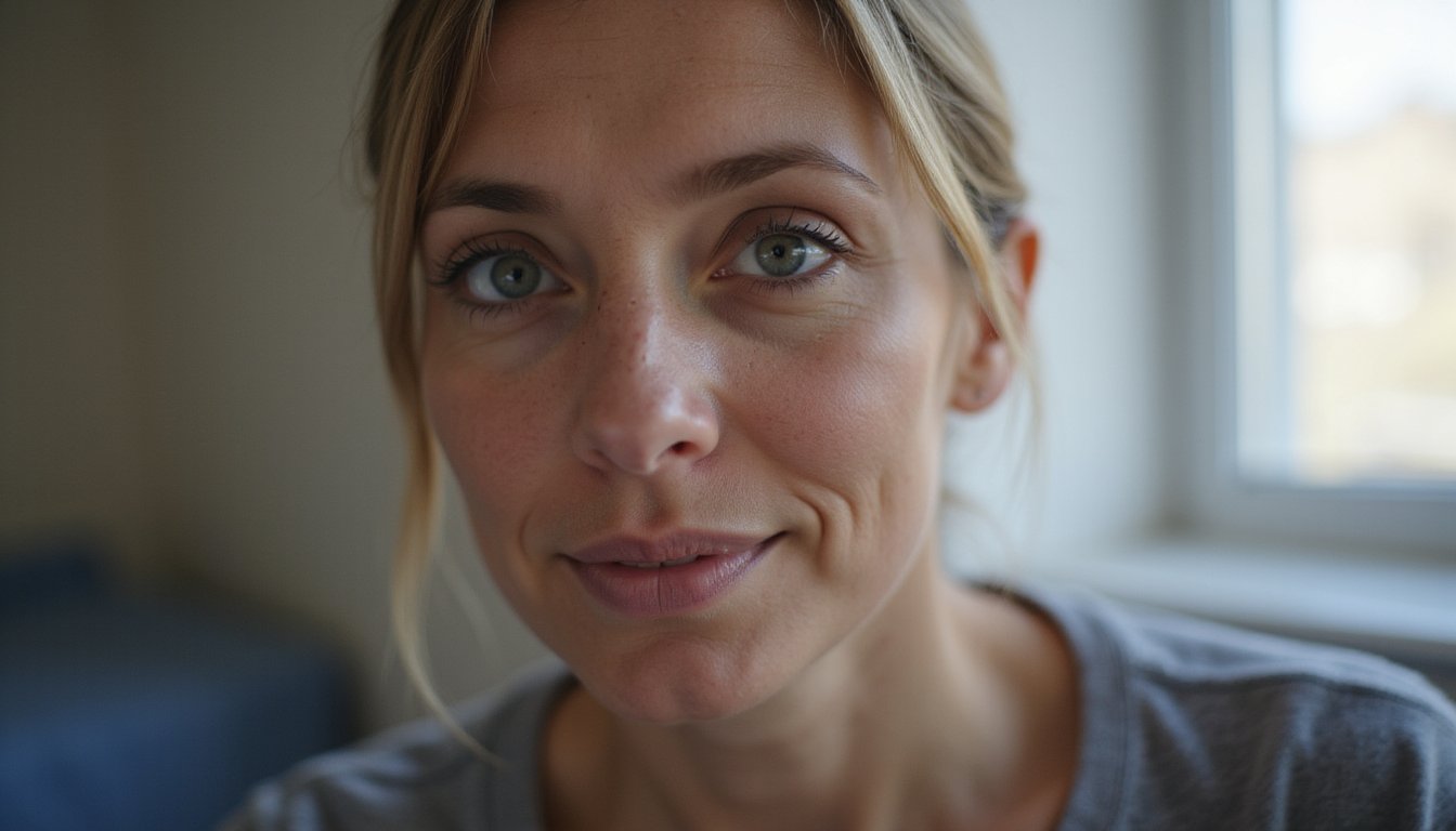 Close-up of a person in a minimal, calming space during cocaine detox