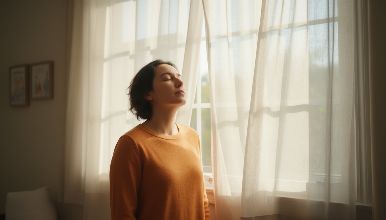 Individual finding clarity during treatment at Simonds Recovery Centers by window