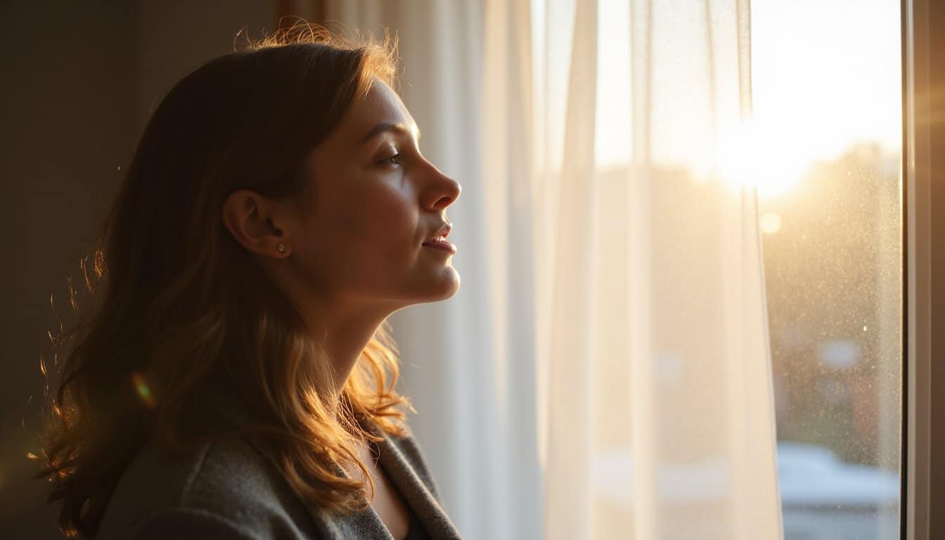 Peaceful moment of recovery with person by window at Simonds Recovery Centers