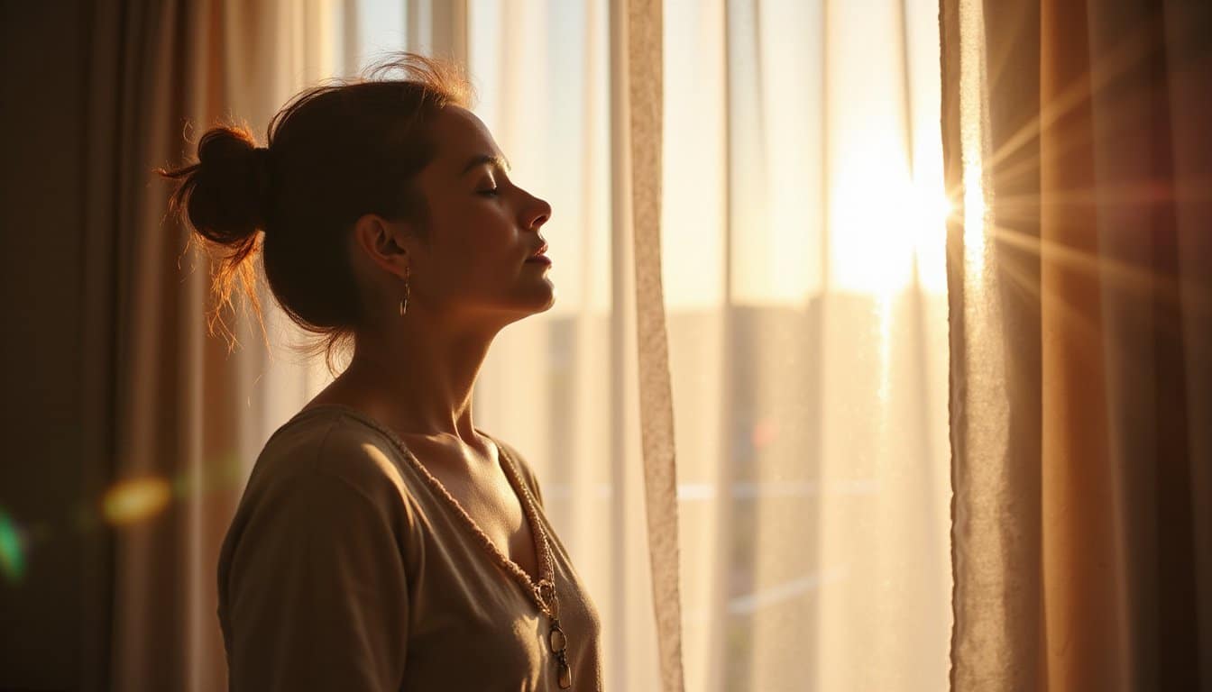 Person reflecting in sunlight during inpatient rehab at Simonds Recovery Centers