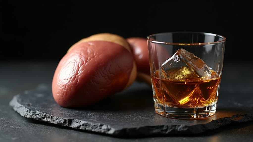 alcohol damages liver cells